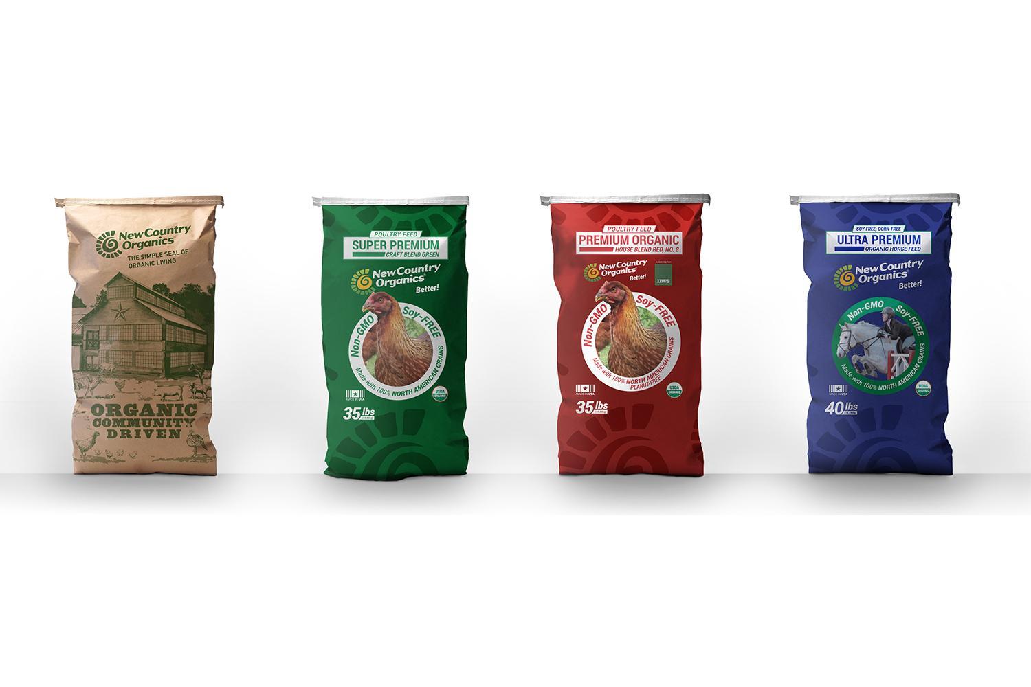 New Country Organics feed bags
